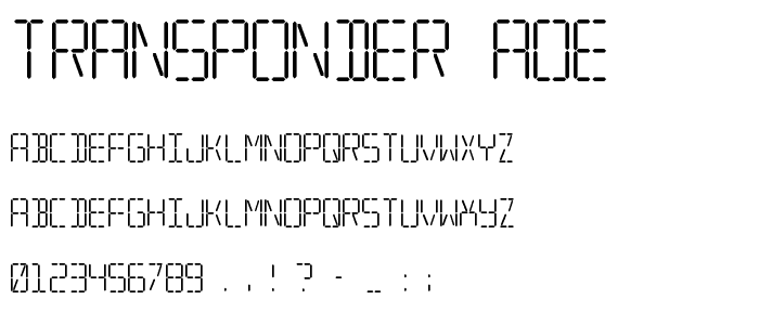 Transponder AOE font